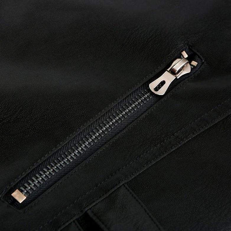 Lederjacke mit Reißverschluss für Männer