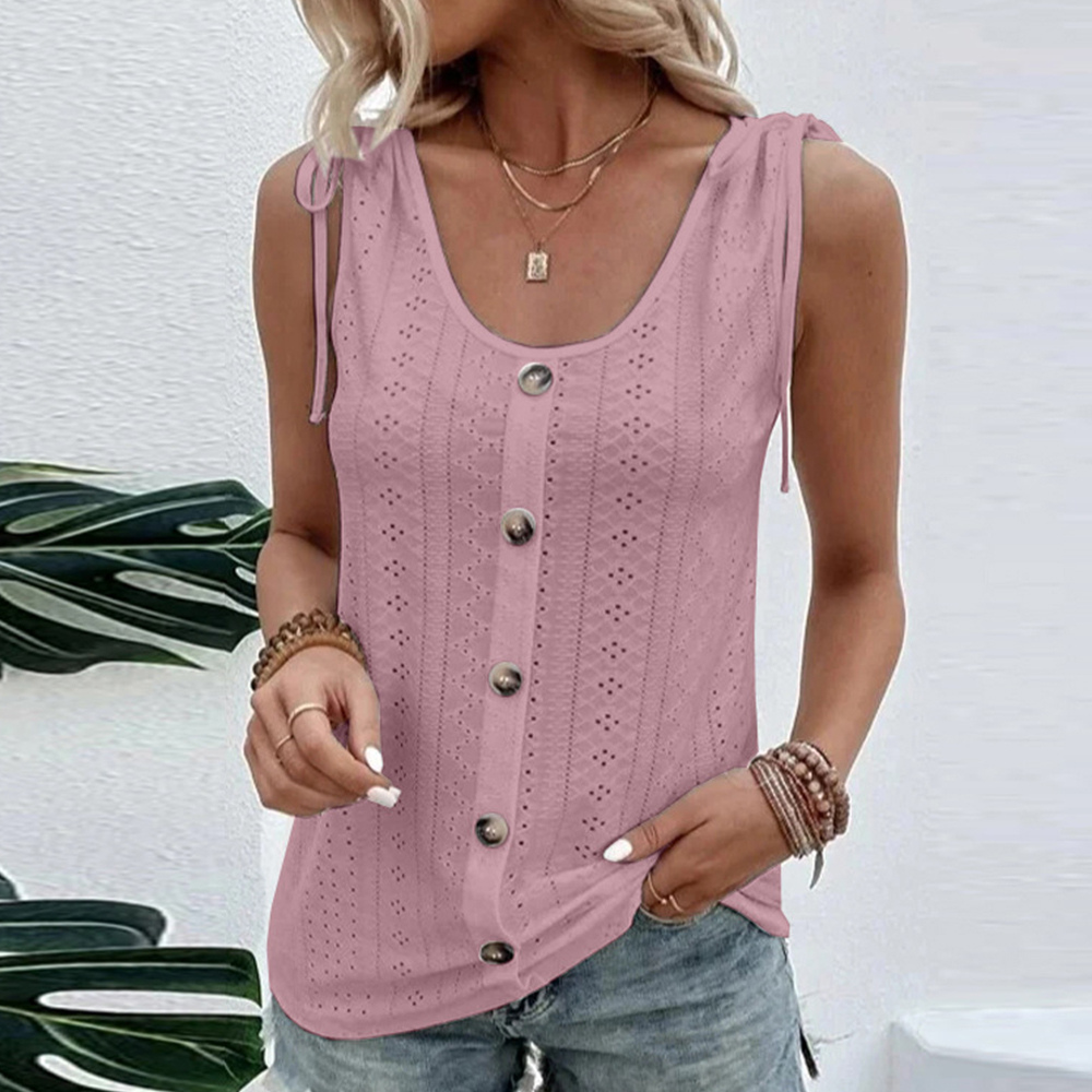 DEBELLE - Legiertes Tanktop mit Knöpfen für Frauen