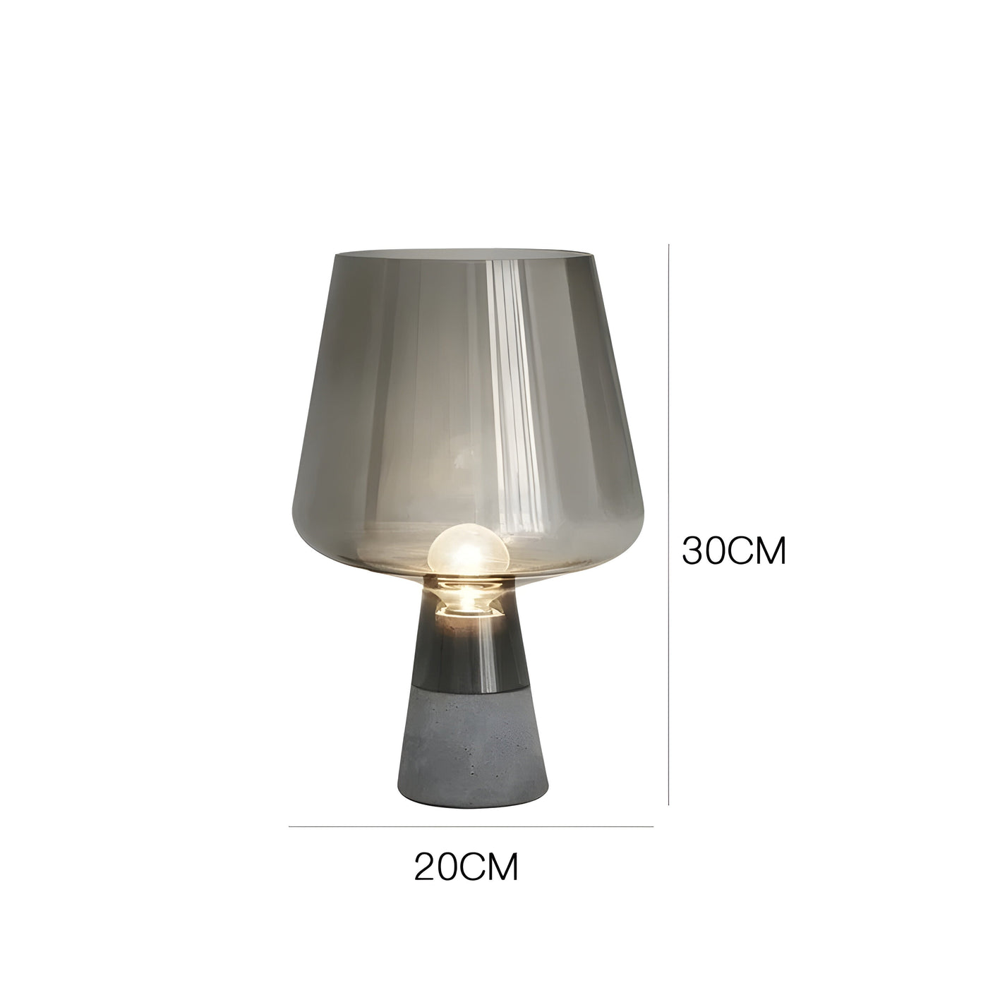 GlowSphere Tischleuchte – Italienisches Glasballon-Design