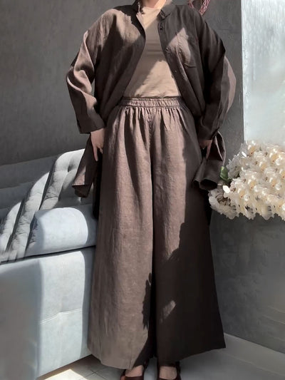 Darlene – Bequemes Zweiteiliges Set Aus Leinen