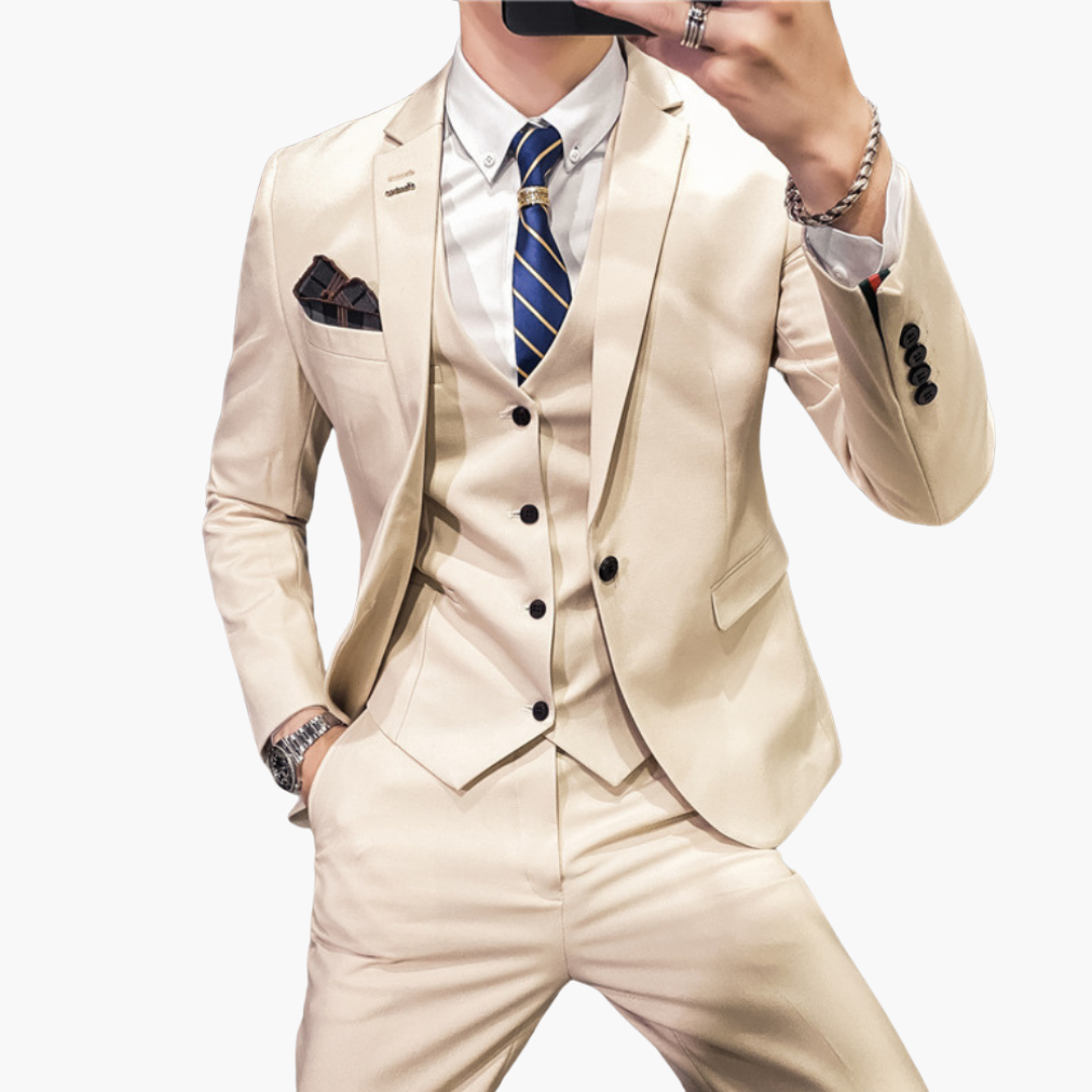 Klassischer 3-teiliger Anzug - für Herren mit elegantem Stil