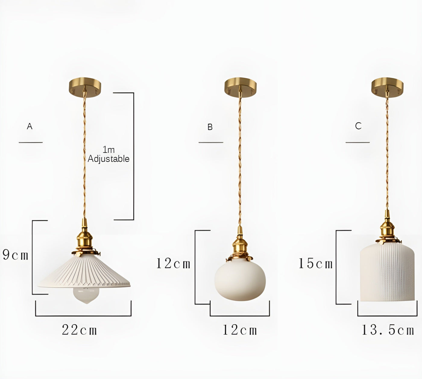 HarmonyGlow Light - Vintage-Keramik-Glas-Pendelleuchte