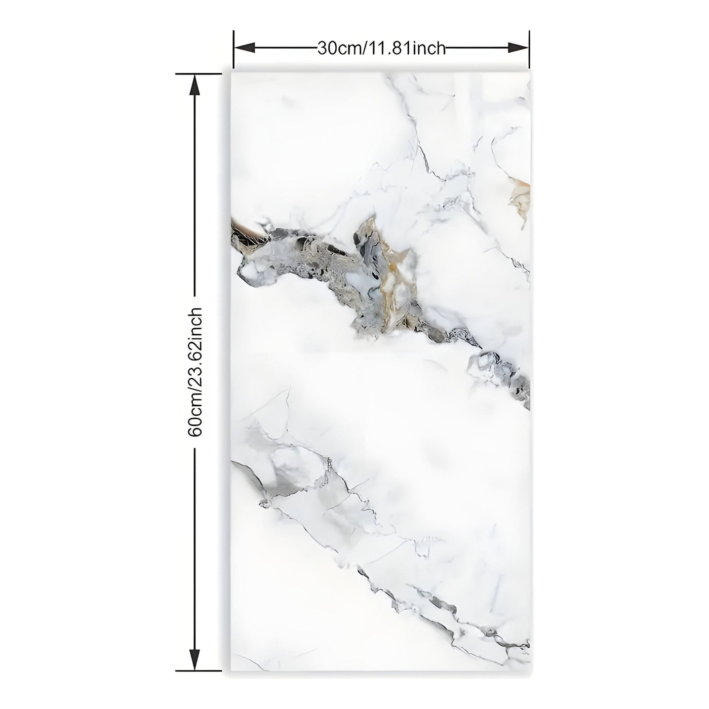 VinylVue Wallpaper - Wasserdichte selbstklebende 3D-Marmor-Tapete