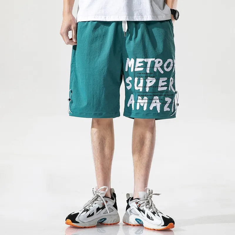 Grafische Baumwollshorts für Männer im urbanen Stil - Damien