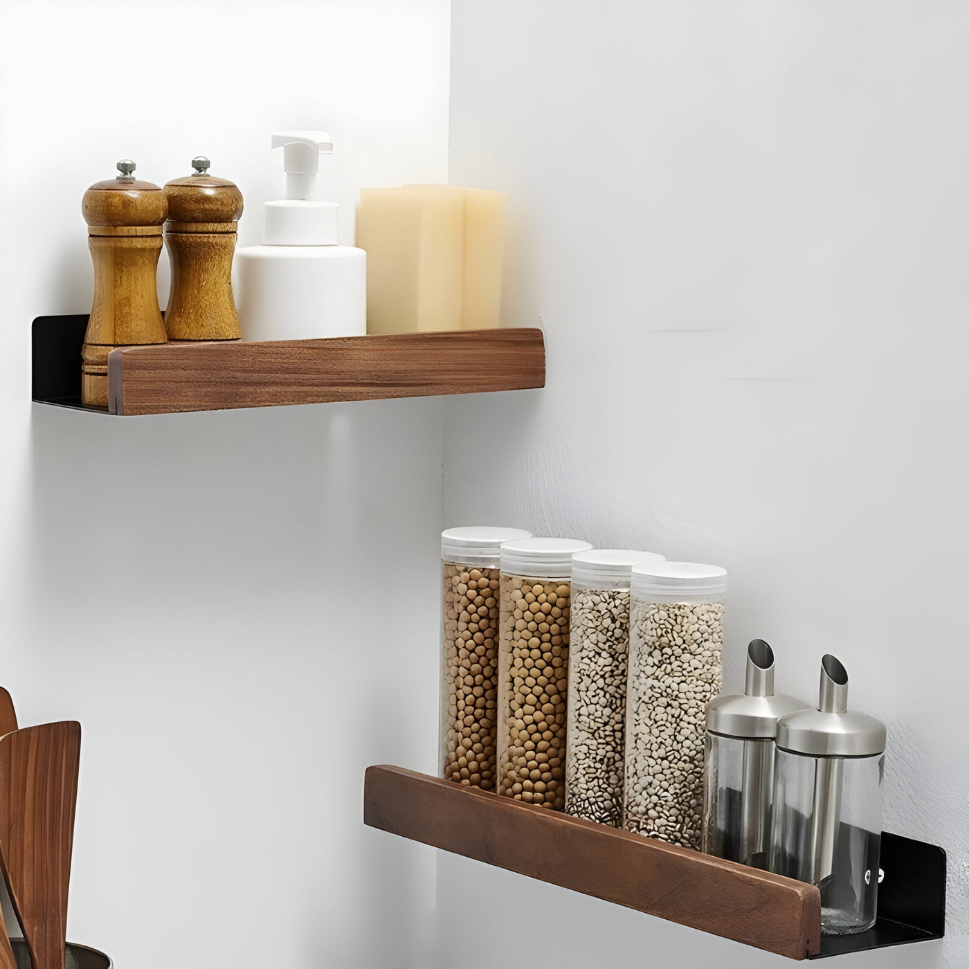 LuxeWood Regal - Hölzernes Badezimmer-Organisationsregal