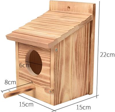 WoodHollow Nest - Wetterfestes Holz hängendes Vogelnest