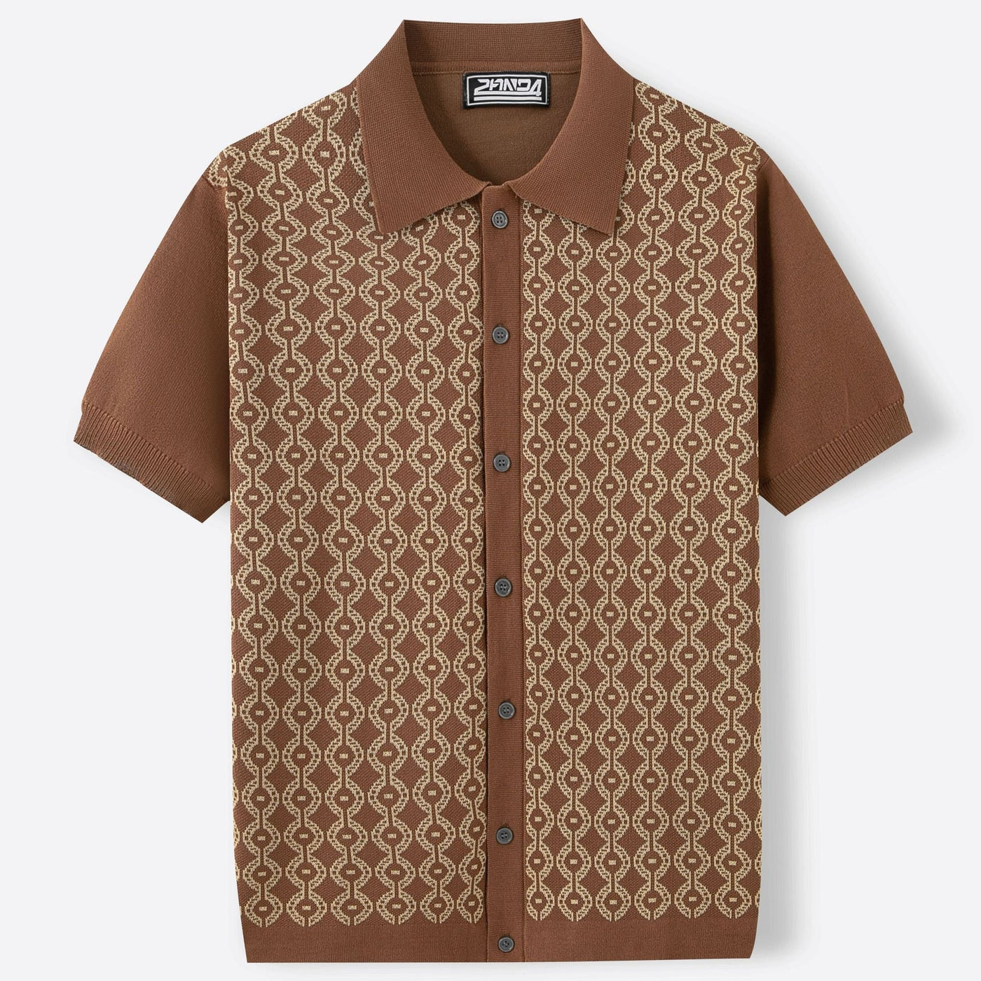 Poloshirt aus gewebtem Jacquard mit geometrischem Muster für Herren - Esteban