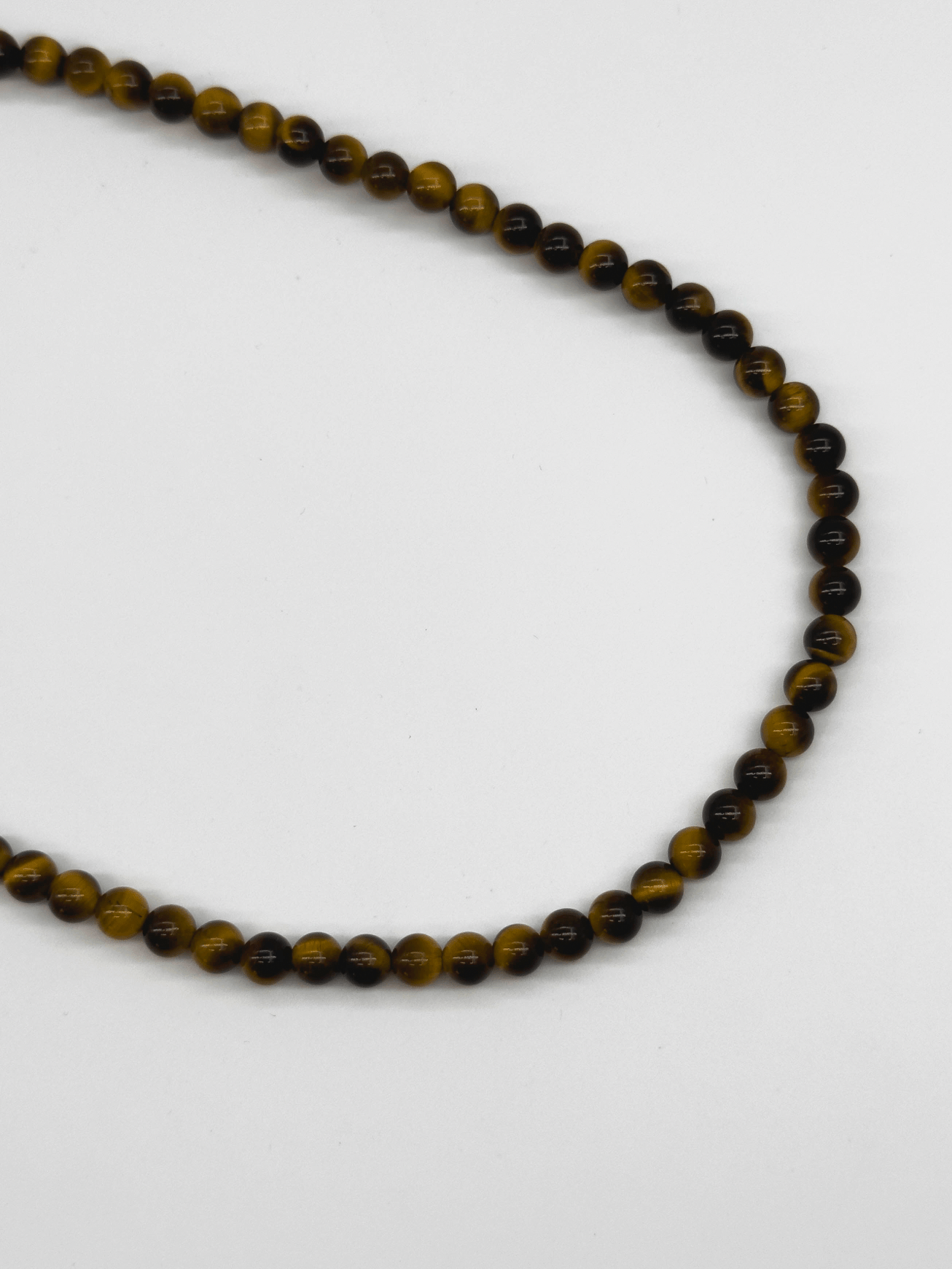 Tigerauge Quarz Perlenkette mit Natursteinakzenten Für Frauen