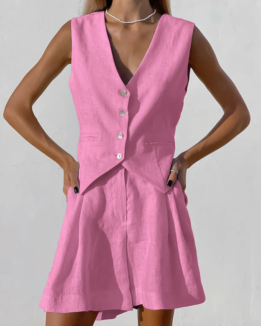 Xenia - Schicke ärmellose Weste und Hose für Damen