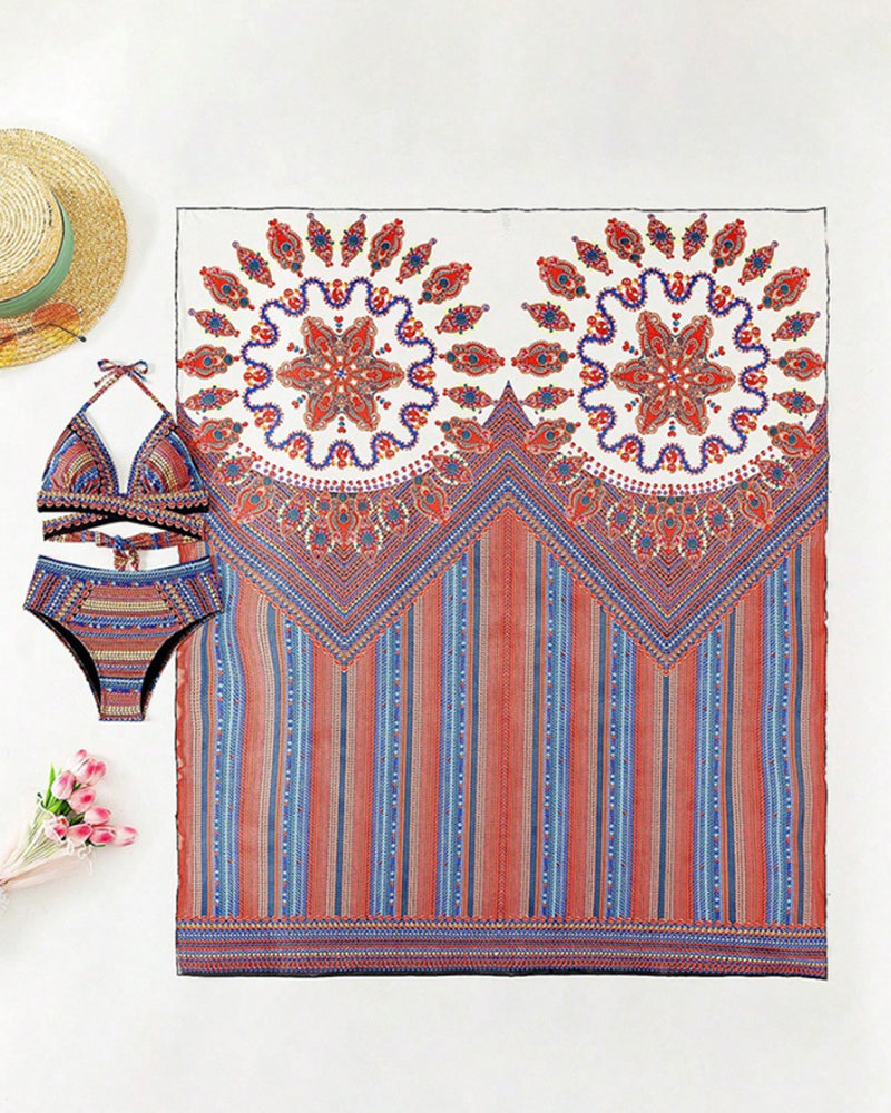 Lizzie® | Bikini-Set mit Batik-Schal