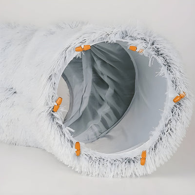 PurrNest Katzenbett - Faltbares Rundes Katzen Tunnelbett