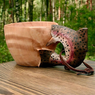 NatureBeast Mug - Handgefertigter Holz Tierbecher