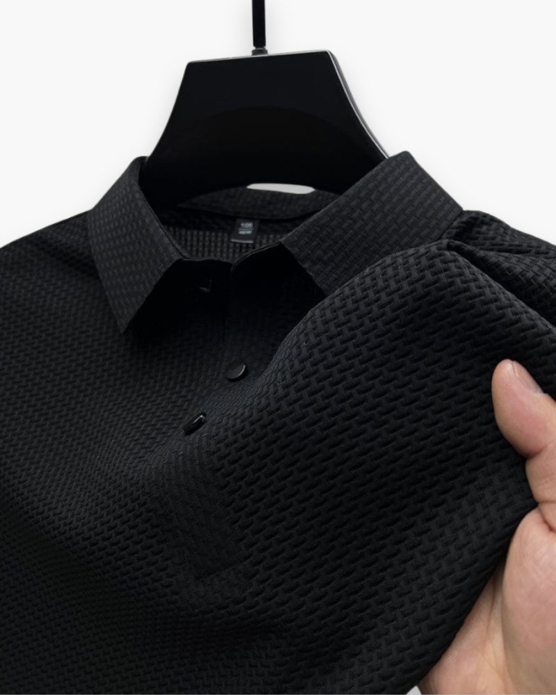 Herren Modernes Strukturiertes Polohemd | Atmungsaktiv