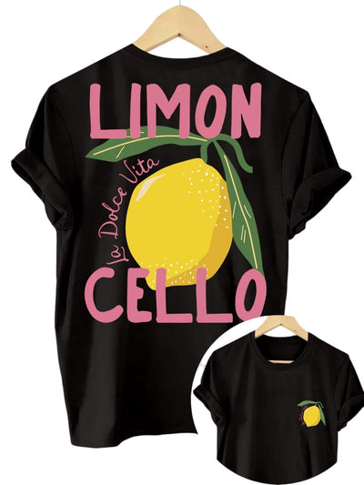 Limoncello Sommer T-Shirt mit Zitronenprint – Oversized Unisex