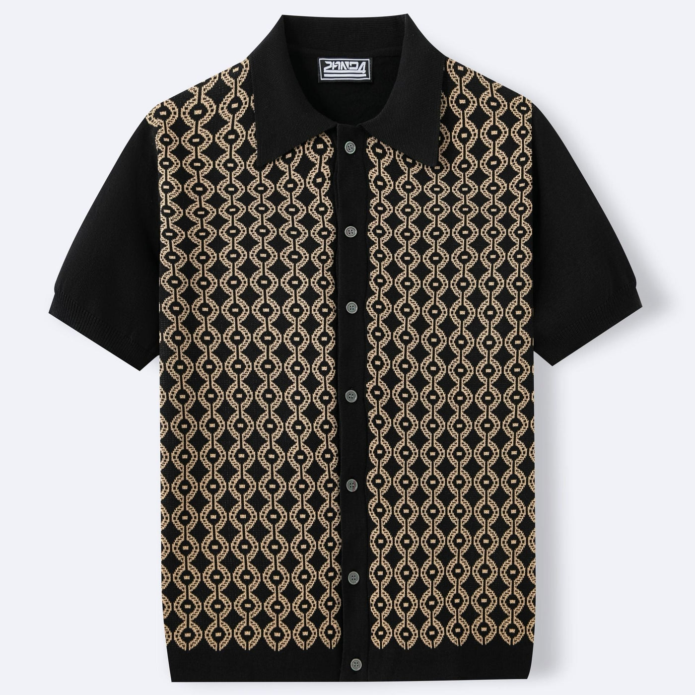 Poloshirt aus gewebtem Jacquard mit geometrischem Muster für Herren - Esteban