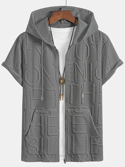 Henryk – Elegante Kurze Ärmel Kapuzen Mit Reißverschluss