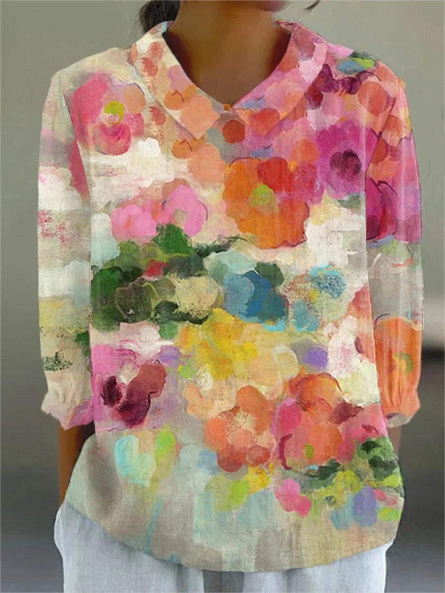 Vintage Bunte Bluse