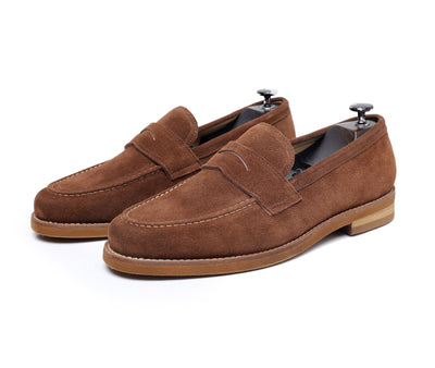 Klassische braune Herren-Slipper aus echtem Leder - Whitmore