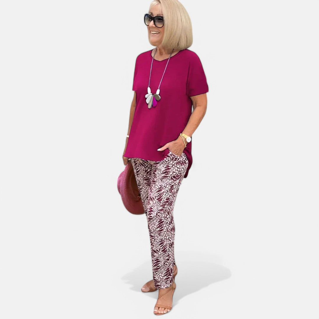 Emma | Bedrucktes Kurzarm-Top