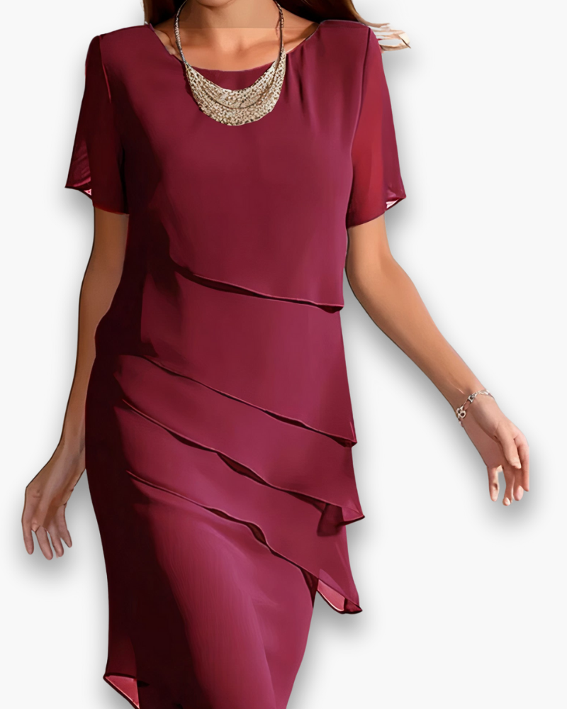 Damen Elegantes Festliches Kleid | Midi