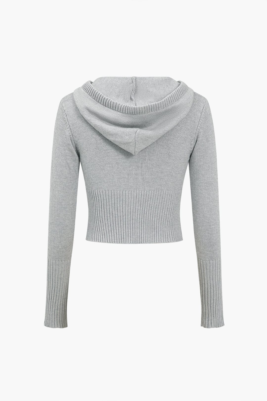 Ava | Strick-Set mit Kapuzenjacke & Schlaghose