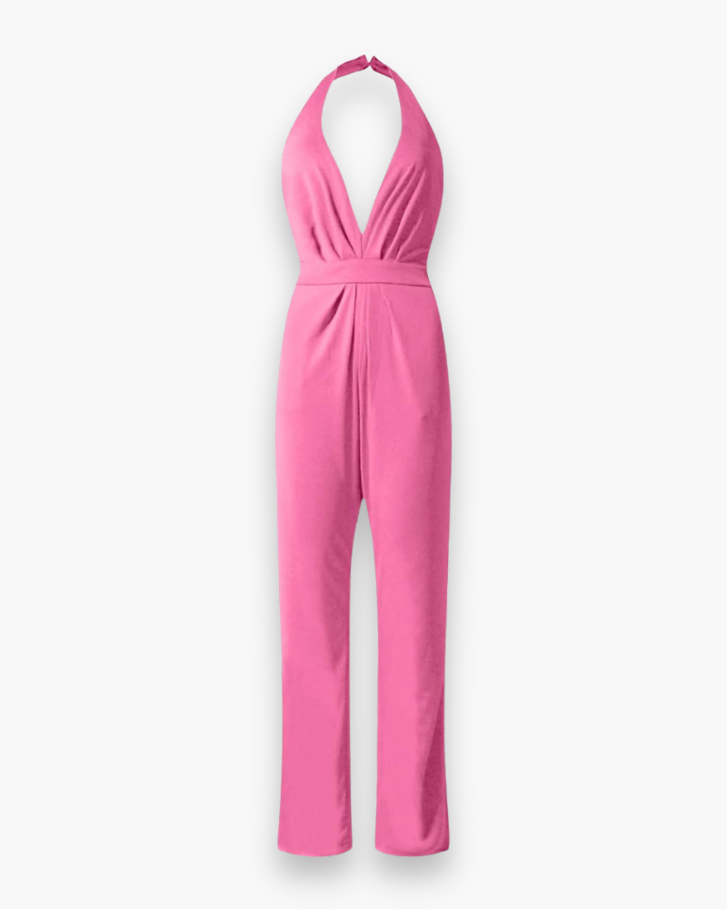 Damen Stilvoll Tief Schnitt Jumpsuit | Elegante