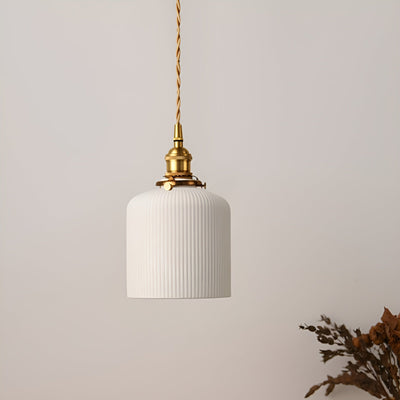 AmberZen Light – Vintage Keramik Glas Pendelleuchte