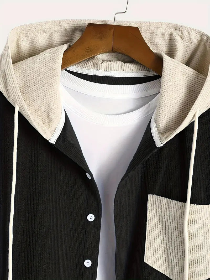 Costas - Strukturierter Cord-Kapuzenpullover Mit Reißverschluss