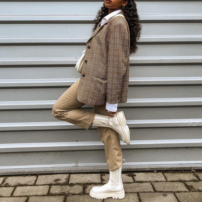 Chunky Sohle Stiefeletten für Damen