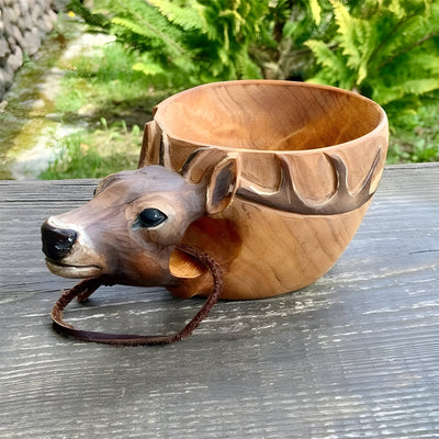 NatureBeast Mug - Handgefertigter Holz Tierbecher