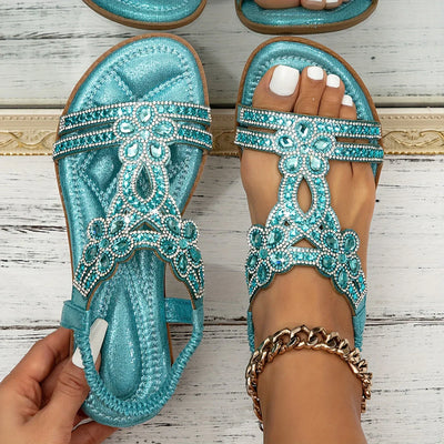 Boho-Style-Flachsandalen für Damen