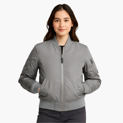 Damenjacke mit geripptem Kragen und Ärmeltasche