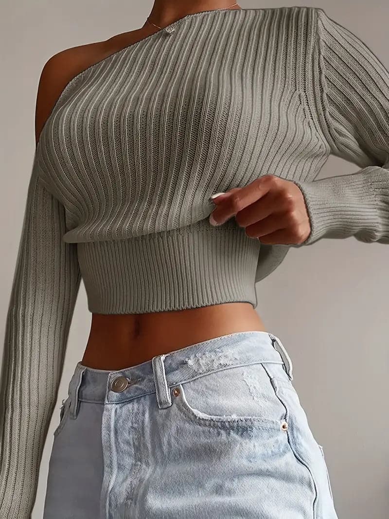 Hochwertiges Oberteil mit freier Schulter und eleganter Passform für Frauen