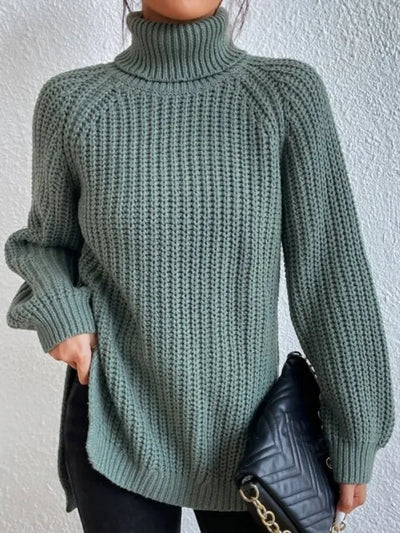 Strick-Rollkragenpullover für Frauen