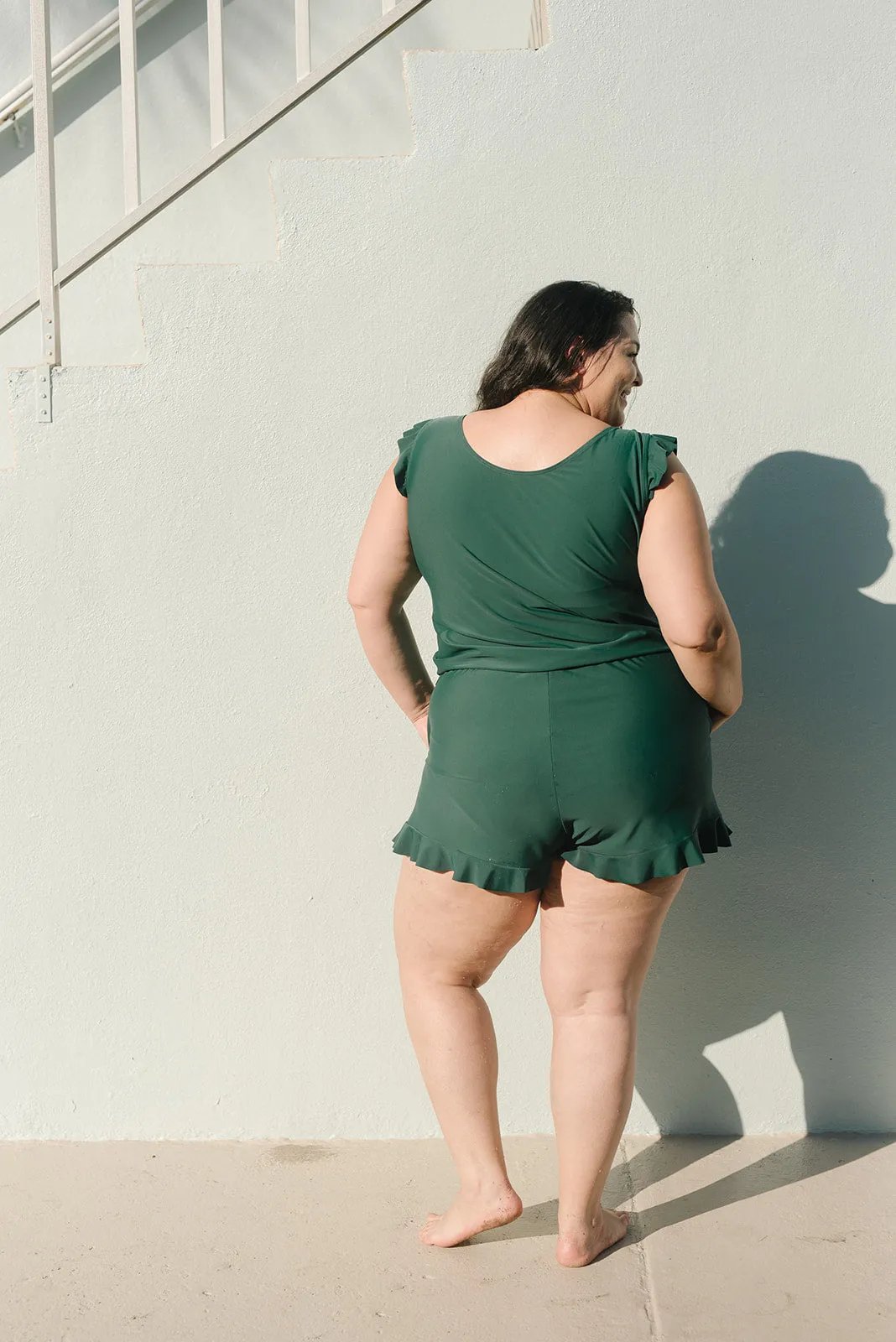 Agnie – Badeanzug mit Rüschen und Bruststütze