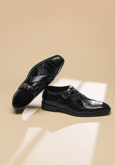 Formelle Herrenschuhe aus braunem Leder durchbrochenes Design elegant - Ferrano