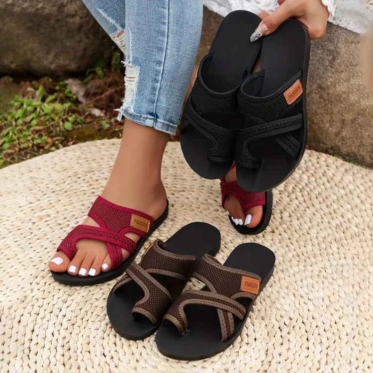 Mesh Kreuzriemen Sandalen für Damen