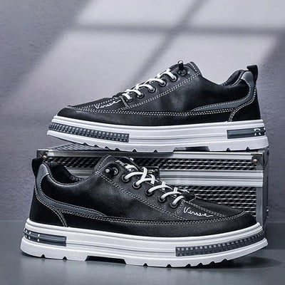 Herren Sneaker aus Kunstleder mit hoher Sohle - Bruno