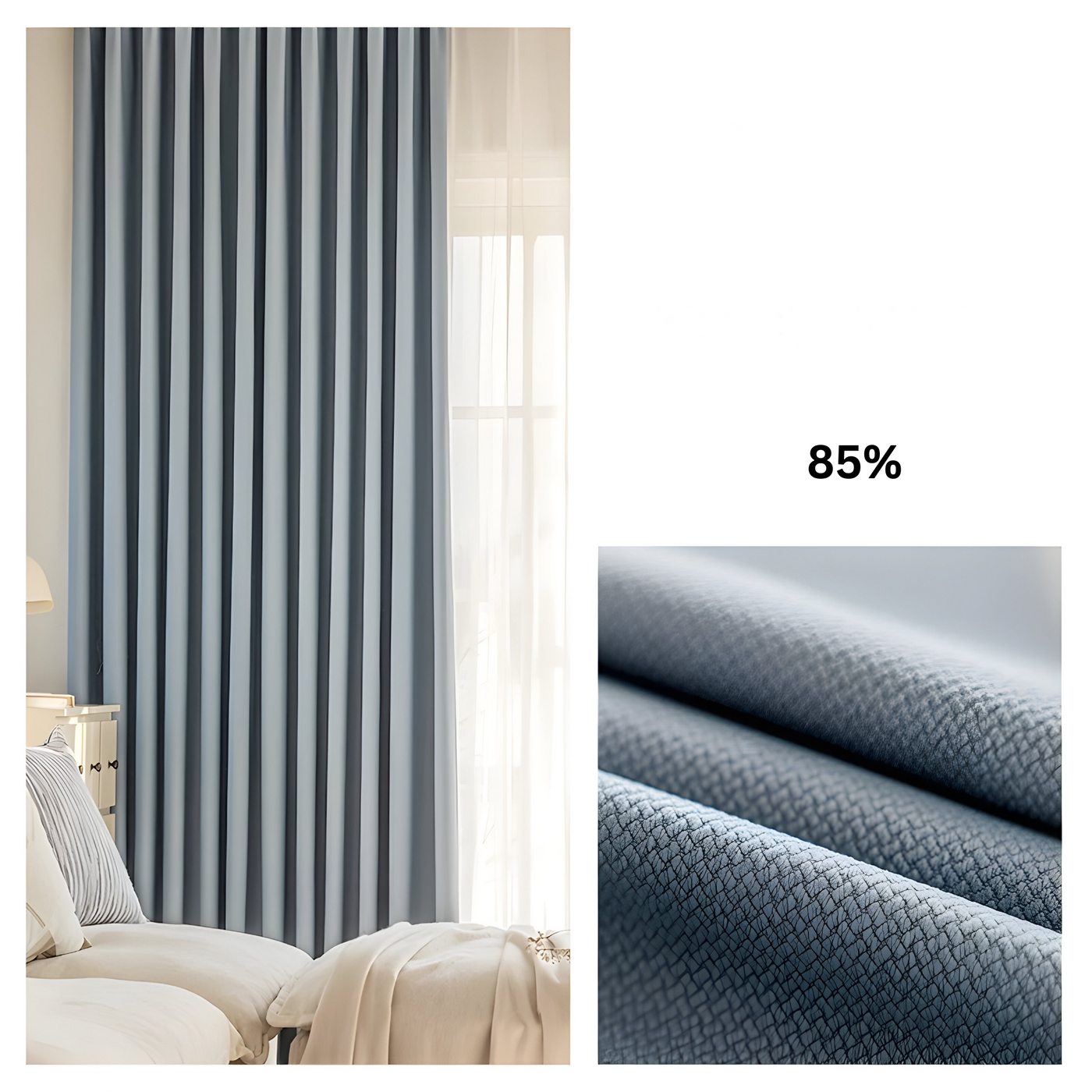 VelvaDrape Curtain - Doppelseitige Jacquard Verdunkelungsvorhänge