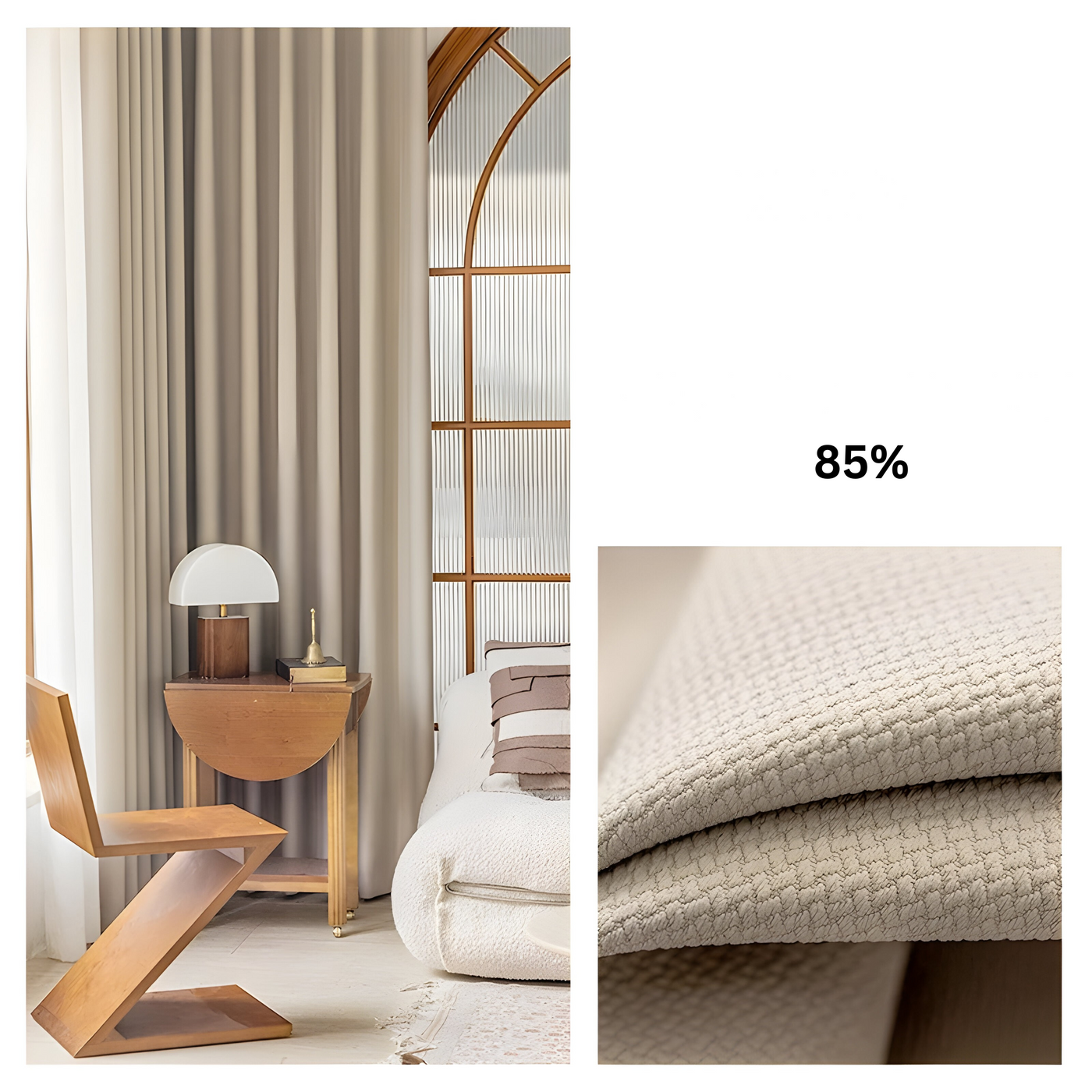 VelvaDrape Curtain - Doppelseitige Jacquard Verdunkelungsvorhänge