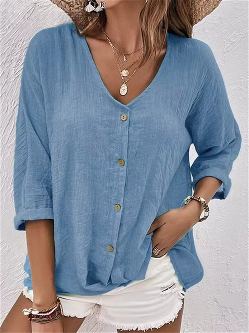 Rosalie®️™ | Leichte Bluse mit V-Ausschnitt