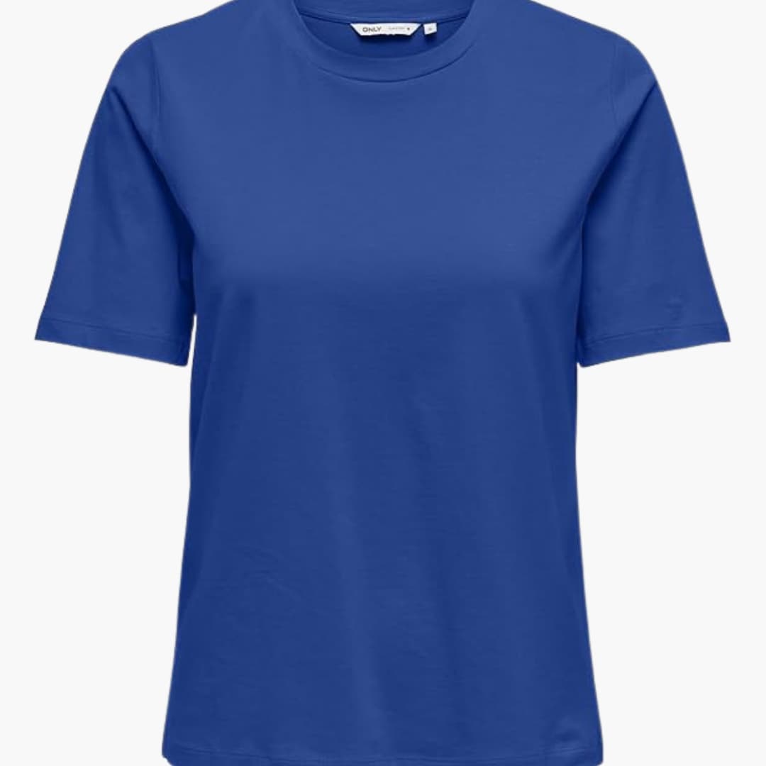 Damen T-Shirt mit Rundhalsausschnitt und kurzen Ärmeln