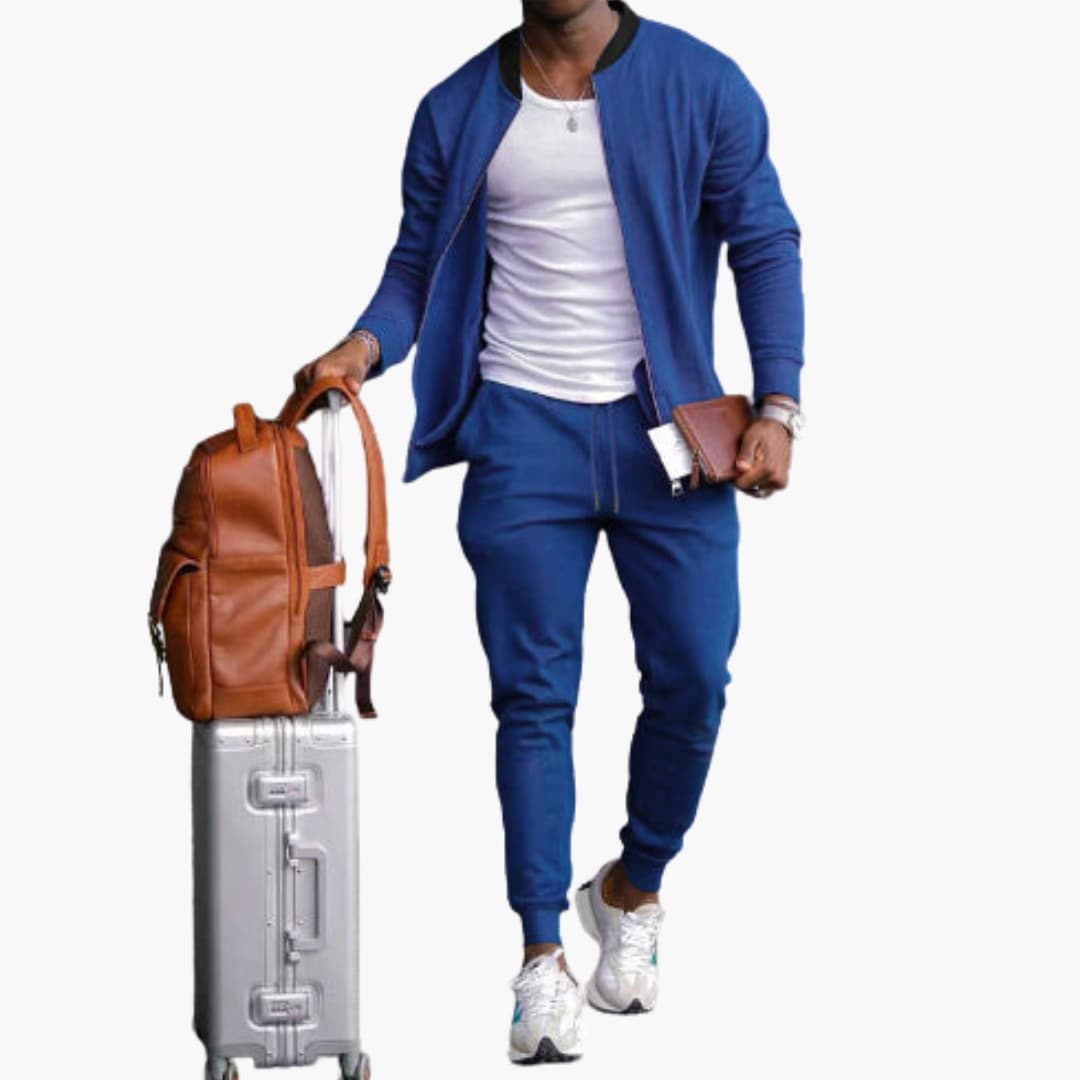 Herren Freizeitanzug mit Reißverschlussjacke und Jogginghose