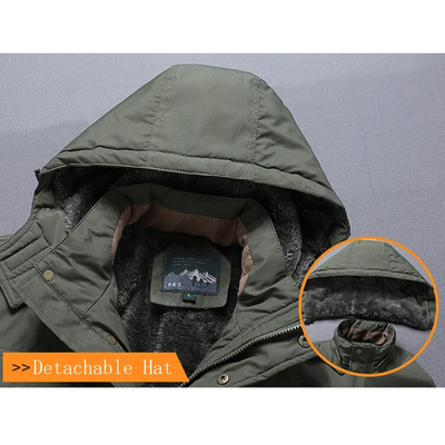 Warme Winterjacke mit Kapuze für Männer