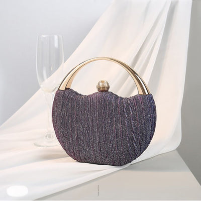 Schicke Texturierte Clutch mit Metallgriff Detail Für Damen