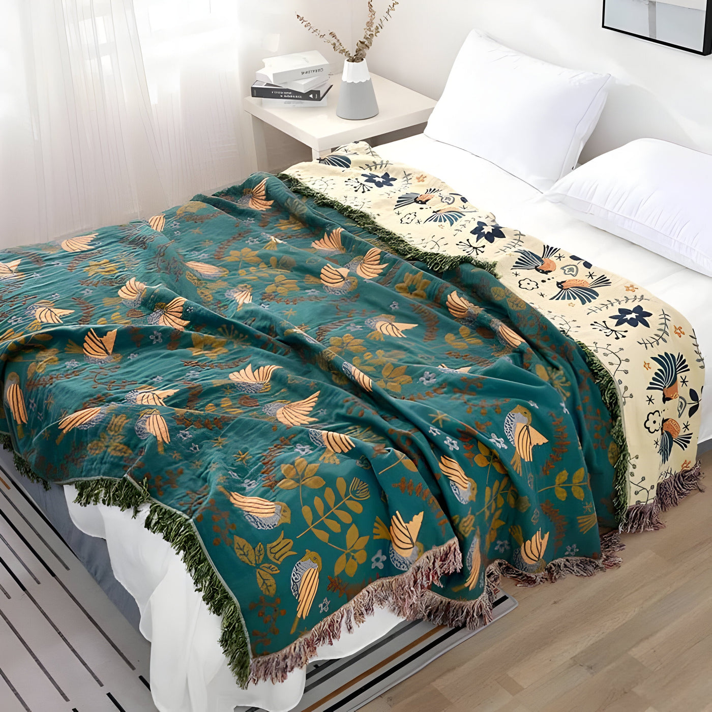 YumeWeave Blabket - Japanische Baumwolle Doppelseitige Decke