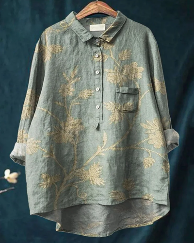 Jenny | Stilvolles Floral-Hemd mit Knöpfen