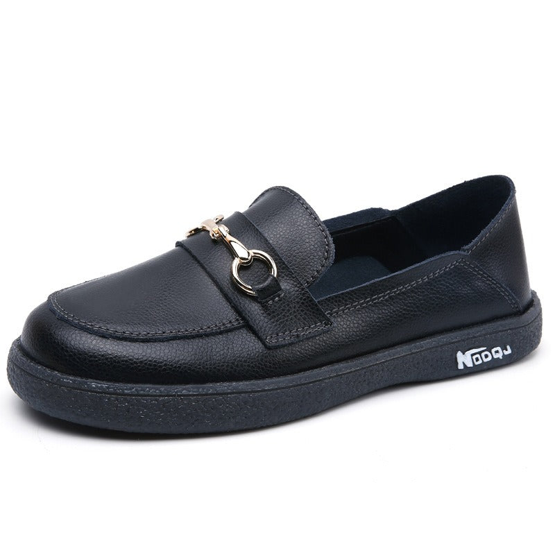Flache Damen-Slipper weiß metallisch - Melora
