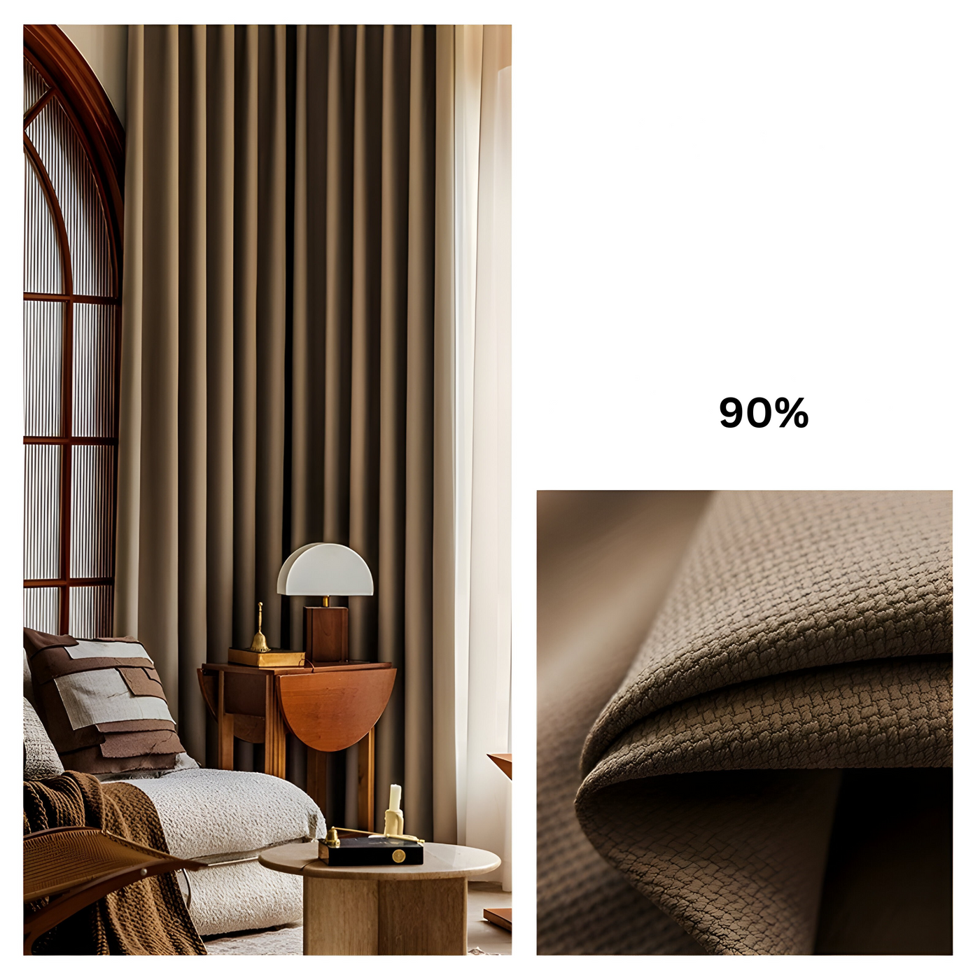 VelvaDrape Curtain - Doppelseitige Jacquard Verdunkelungsvorhänge