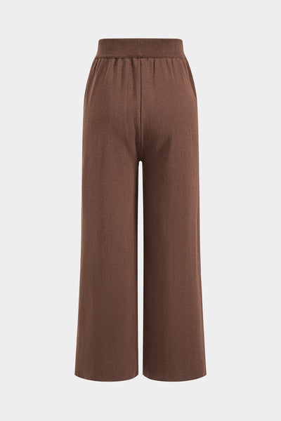 Elara | Elegantes Strick-Set mit Cape & Wide-Leg-Hose